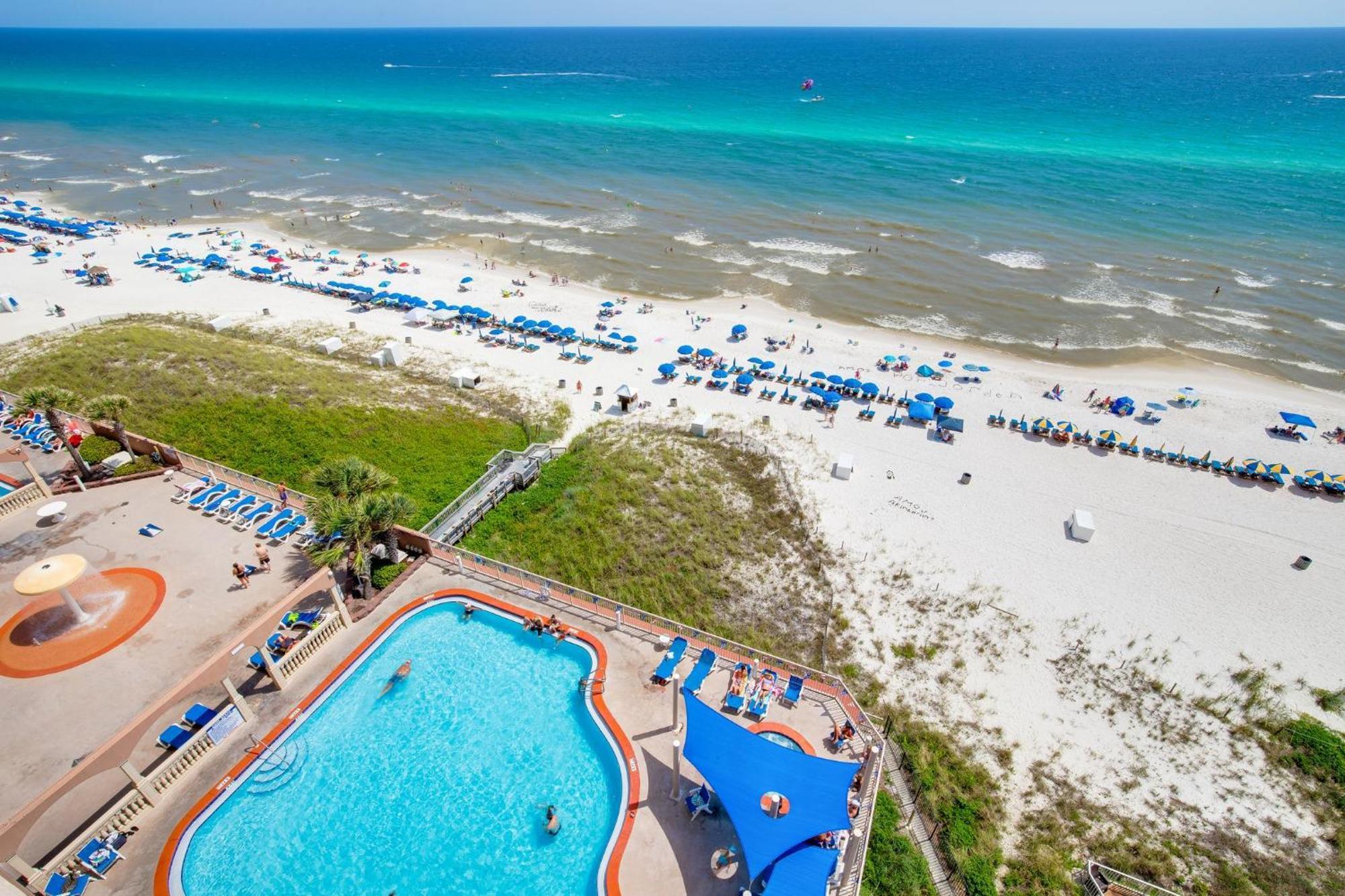 Gulf Front Master Br In Sunrise Beach With Amazing Views! Sleeps 7! Panama City Beach Kültér fotó
