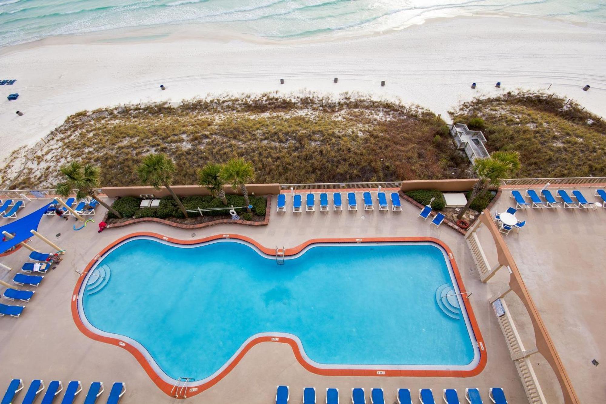Gulf Front Master Br In Sunrise Beach With Amazing Views! Sleeps 7! Panama City Beach Kültér fotó